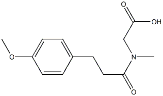 2-[3-(4-methoxyphenyl)-N-methylpropanamido]acetic acid Structure