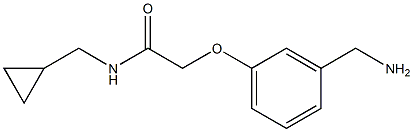 2-[3-(aminomethyl)phenoxy]-N-(cyclopropylmethyl)acetamide Struktur