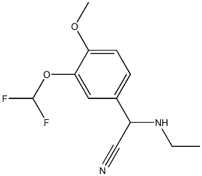 2-[3-(difluoromethoxy)-4-methoxyphenyl]-2-(ethylamino)acetonitrile Structure