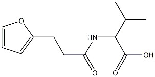 2-[3-(furan-2-yl)propanamido]-3-methylbutanoic acid Struktur