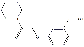 2-[3-(hydroxymethyl)phenoxy]-1-(piperidin-1-yl)ethan-1-one,,结构式