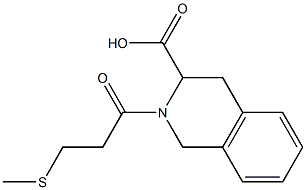 2-[3-(methylsulfanyl)propanoyl]-1,2,3,4-tetrahydroisoquinoline-3-carboxylic acid,,结构式
