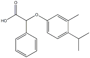 2-[3-methyl-4-(propan-2-yl)phenoxy]-2-phenylacetic acid Structure