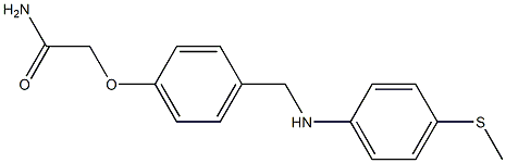 2-[4-({[4-(methylsulfanyl)phenyl]amino}methyl)phenoxy]acetamide Struktur