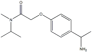 2-[4-(1-aminoethyl)phenoxy]-N-methyl-N-(propan-2-yl)acetamide,,结构式