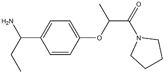 2-[4-(1-aminopropyl)phenoxy]-1-(pyrrolidin-1-yl)propan-1-one Struktur