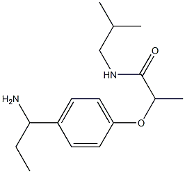 2-[4-(1-aminopropyl)phenoxy]-N-(2-methylpropyl)propanamide Structure