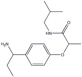 2-[4-(1-aminopropyl)phenoxy]-N-(2-methylpropyl)propanamide|