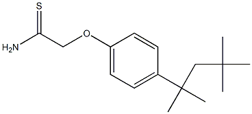 2-[4-(2,4,4-trimethylpentan-2-yl)phenoxy]ethanethioamide Structure