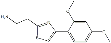 2-[4-(2,4-dimethoxyphenyl)-1,3-thiazol-2-yl]ethanamine 化学構造式