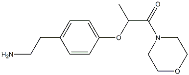 2-[4-(2-aminoethyl)phenoxy]-1-(morpholin-4-yl)propan-1-one 化学構造式