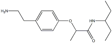 2-[4-(2-aminoethyl)phenoxy]-N-(pentan-3-yl)propanamide Structure