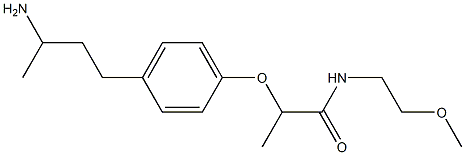 2-[4-(3-aminobutyl)phenoxy]-N-(2-methoxyethyl)propanamide 结构式