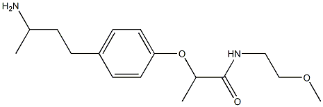 2-[4-(3-aminobutyl)phenoxy]-N-(2-methoxyethyl)propanamide,,结构式