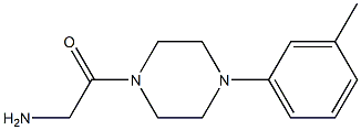 2-[4-(3-methylphenyl)piperazin-1-yl]-2-oxoethanamine 化学構造式