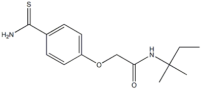 2-[4-(aminocarbonothioyl)phenoxy]-N-(1,1-dimethylpropyl)acetamide 结构式