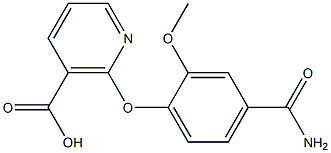 2-[4-(aminocarbonyl)-2-methoxyphenoxy]nicotinic acid Structure