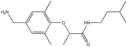 2-[4-(aminomethyl)-2,6-dimethylphenoxy]-N-(3-methylbutyl)propanamide Struktur