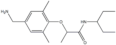 2-[4-(aminomethyl)-2,6-dimethylphenoxy]-N-(pentan-3-yl)propanamide Structure