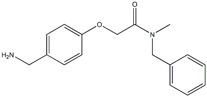 2-[4-(aminomethyl)phenoxy]-N-benzyl-N-methylacetamide 结构式