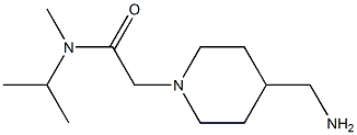 2-[4-(aminomethyl)piperidin-1-yl]-N-methyl-N-(propan-2-yl)acetamide 化学構造式