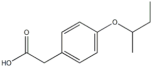 2-[4-(butan-2-yloxy)phenyl]acetic acid,,结构式