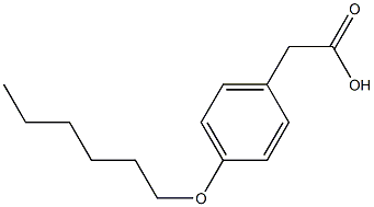 2-[4-(hexyloxy)phenyl]acetic acid,,结构式
