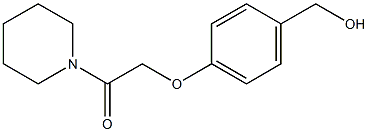 2-[4-(hydroxymethyl)phenoxy]-1-(piperidin-1-yl)ethan-1-one Struktur