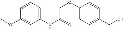 2-[4-(hydroxymethyl)phenoxy]-N-(3-methoxyphenyl)acetamide,,结构式