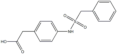 2-[4-(phenylmethanesulfonamido)phenyl]acetic acid,,结构式
