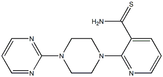 2-[4-(pyrimidin-2-yl)piperazin-1-yl]pyridine-3-carbothioamide Struktur