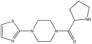 2-[4-(pyrrolidin-2-ylcarbonyl)piperazin-1-yl]-1,3-thiazole Structure