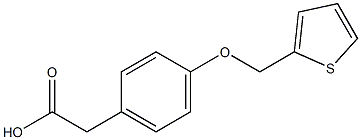2-[4-(thiophen-2-ylmethoxy)phenyl]acetic acid,,结构式