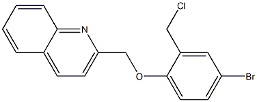 2-[4-bromo-2-(chloromethyl)phenoxymethyl]quinoline 结构式