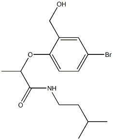 2-[4-bromo-2-(hydroxymethyl)phenoxy]-N-(3-methylbutyl)propanamide 结构式