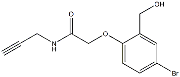 2-[4-bromo-2-(hydroxymethyl)phenoxy]-N-(prop-2-yn-1-yl)acetamide Structure