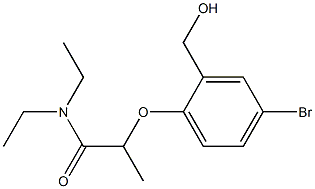 2-[4-bromo-2-(hydroxymethyl)phenoxy]-N,N-diethylpropanamide 化学構造式