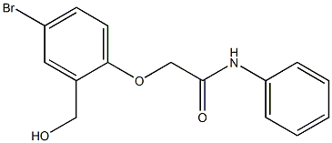 2-[4-bromo-2-(hydroxymethyl)phenoxy]-N-phenylacetamide 化学構造式