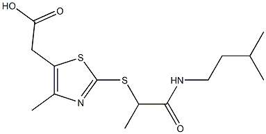  2-[4-methyl-2-({1-[(3-methylbutyl)carbamoyl]ethyl}sulfanyl)-1,3-thiazol-5-yl]acetic acid
