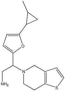 2-[5-(2-methylcyclopropyl)furan-2-yl]-2-{4H,5H,6H,7H-thieno[3,2-c]pyridin-5-yl}ethan-1-amine 化学構造式