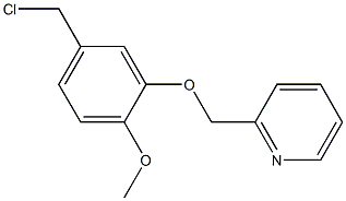 2-[5-(chloromethyl)-2-methoxyphenoxymethyl]pyridine,,结构式