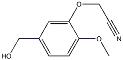 2-[5-(hydroxymethyl)-2-methoxyphenoxy]acetonitrile 化学構造式