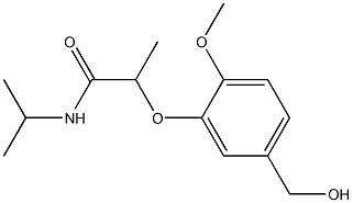 2-[5-(hydroxymethyl)-2-methoxyphenoxy]-N-(propan-2-yl)propanamide 化学構造式