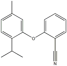 2-[5-methyl-2-(propan-2-yl)phenoxy]benzonitrile 化学構造式