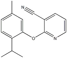 2-[5-methyl-2-(propan-2-yl)phenoxy]pyridine-3-carbonitrile,,结构式