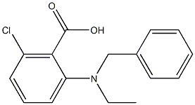 2-[benzyl(ethyl)amino]-6-chlorobenzoic acid Struktur