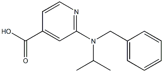 2-[benzyl(propan-2-yl)amino]pyridine-4-carboxylic acid Struktur