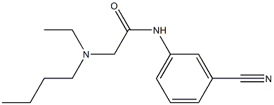 2-[butyl(ethyl)amino]-N-(3-cyanophenyl)acetamide 结构式