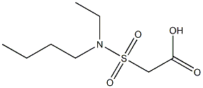 2-[butyl(ethyl)sulfamoyl]acetic acid 化学構造式