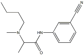 2-[butyl(methyl)amino]-N-(3-cyanophenyl)propanamide,,结构式